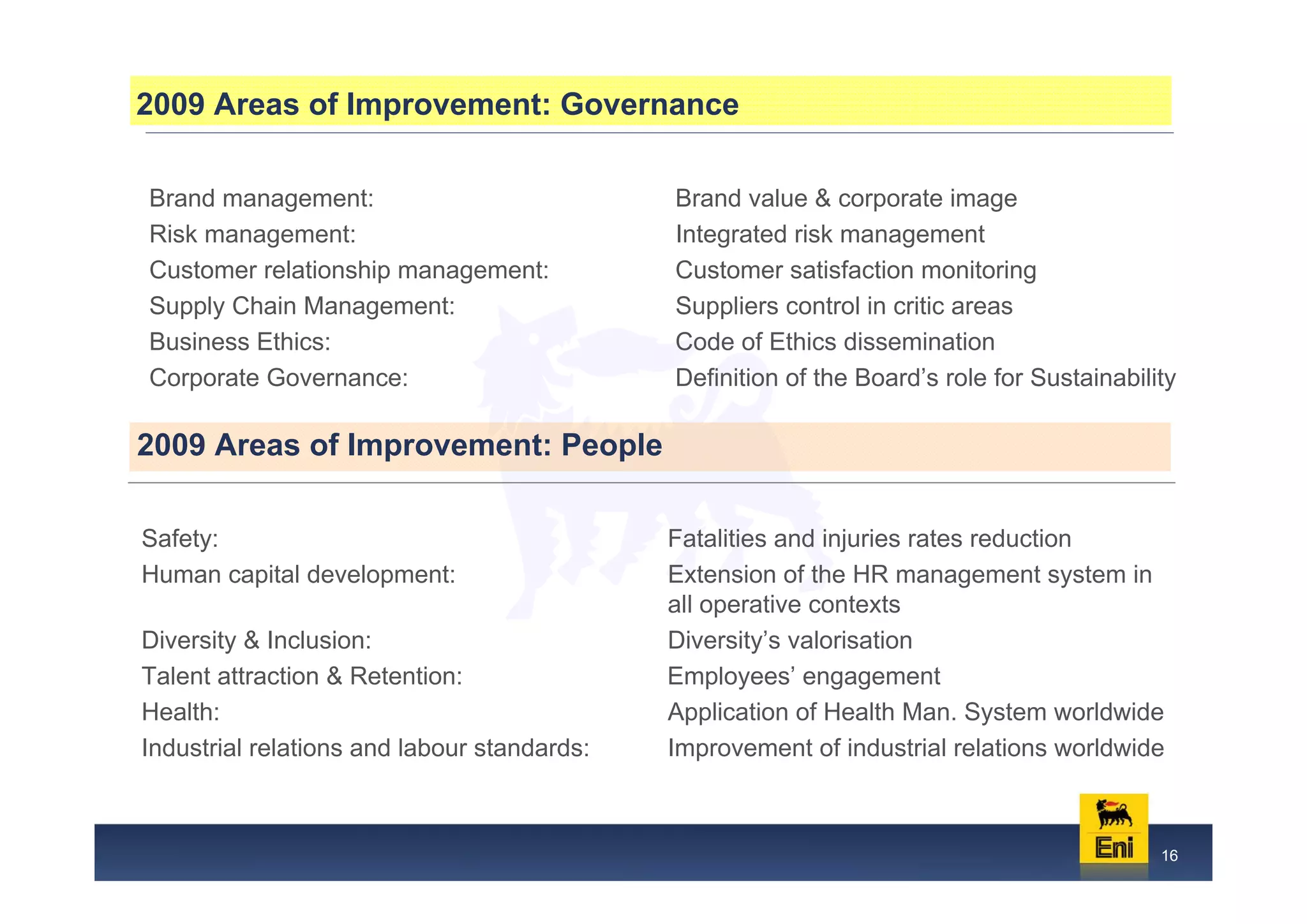 Eni: Managing the complexity of a sustainable development
