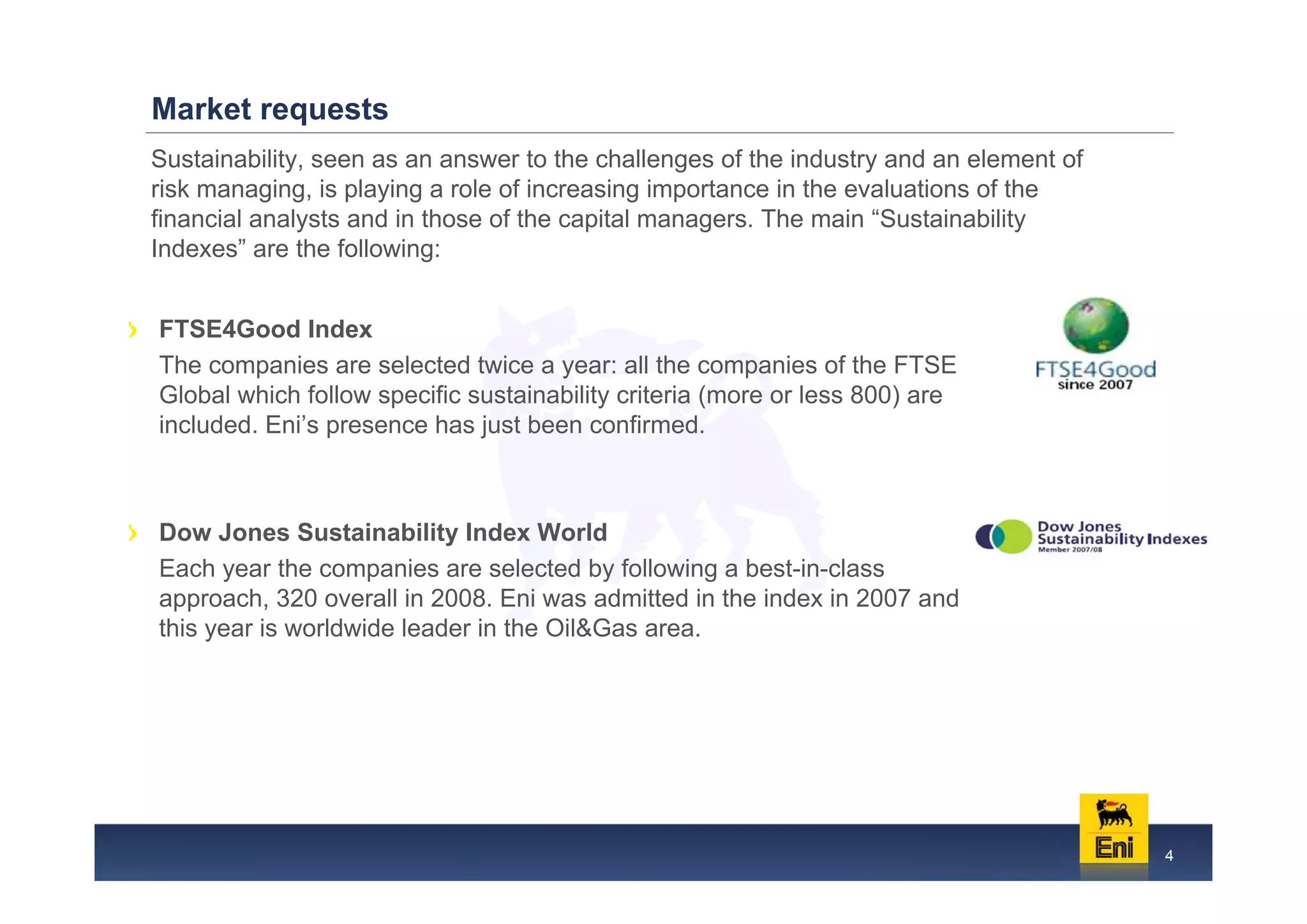 Eni: Managing the complexity of a sustainable development