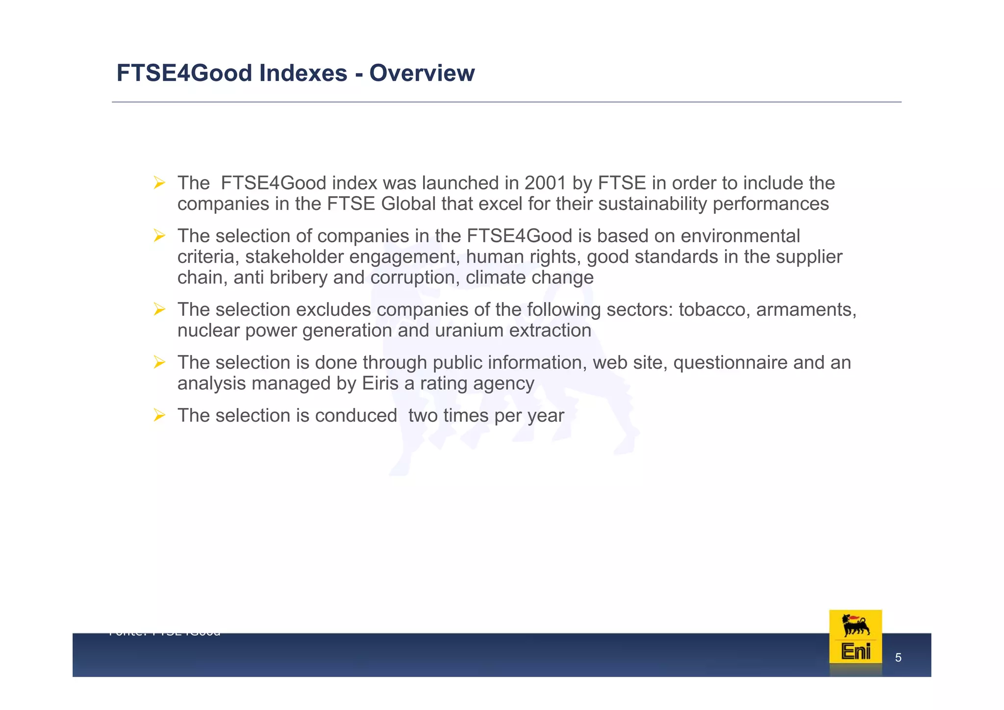 Eni: Managing the complexity of a sustainable development