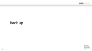 9M 2019 RESULTS
Back up
11
 