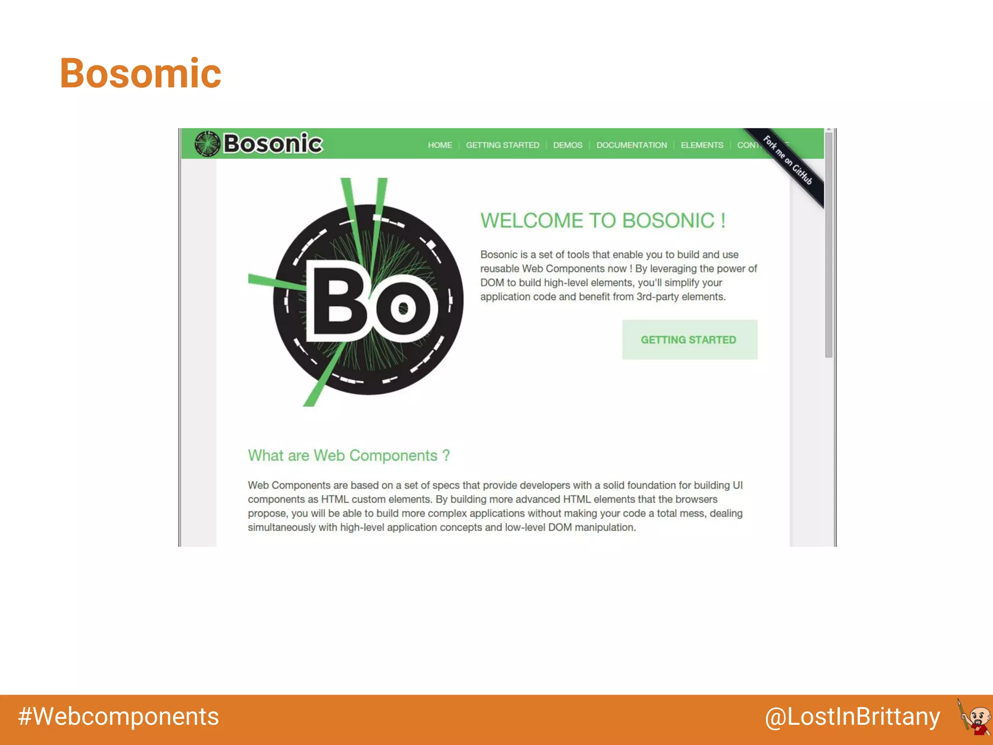 @LostInBrittany#Webcomponents
Bosomic
 