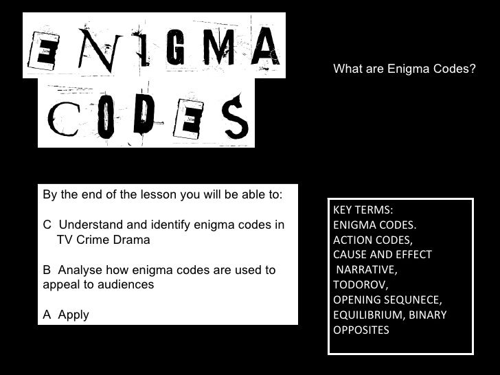 Enigma codes lesson