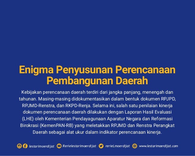 Enigma Penyusunan Perencanaan Pembangunan Daerah