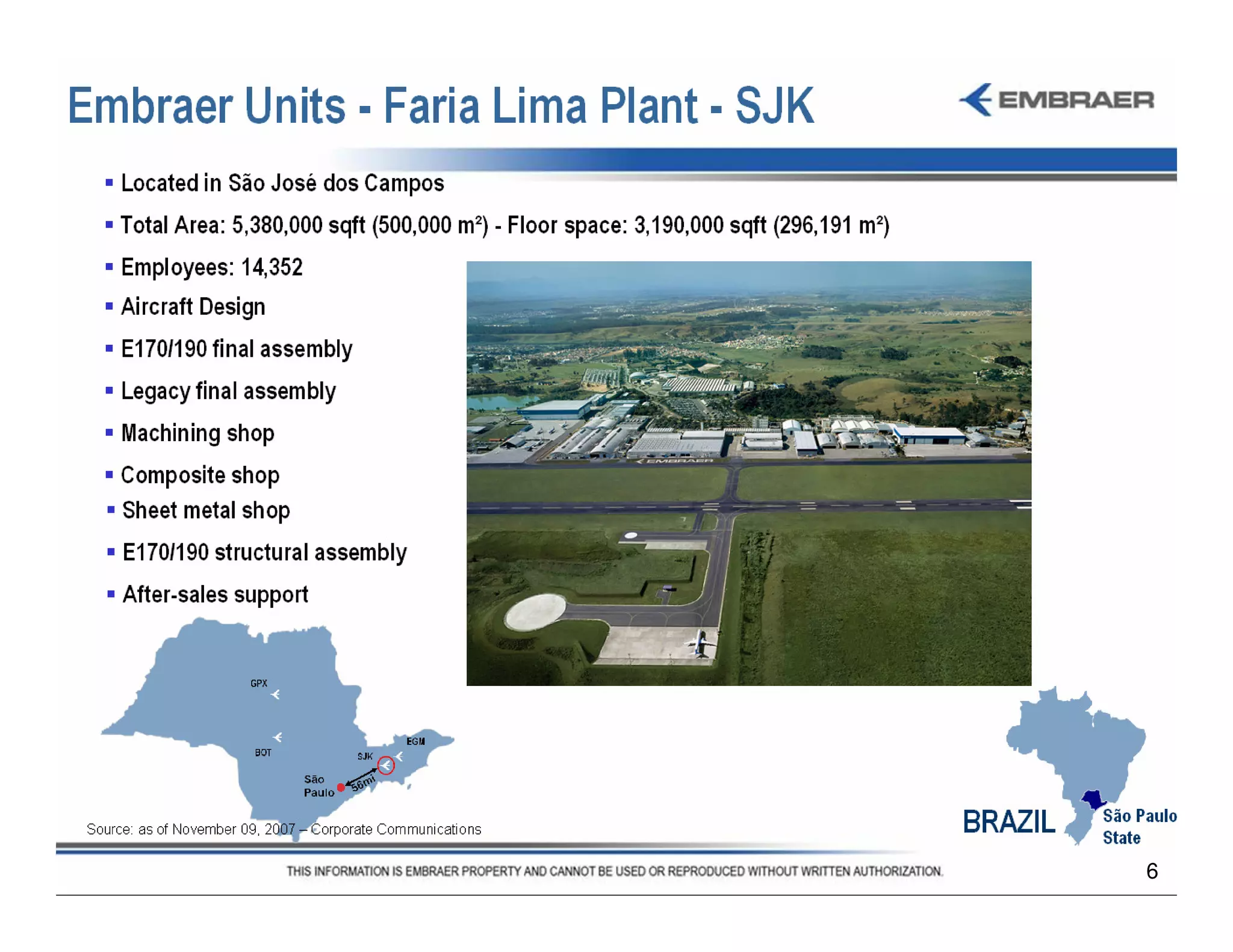 2007* Industrial Operations Embraer Day 2007 | PDF