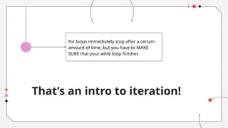 iteration design for better and comprehensive presentation | PPT