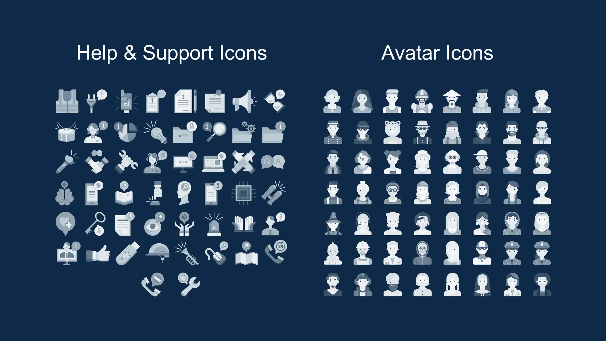 Help & Support Icons Avatar Icons
 