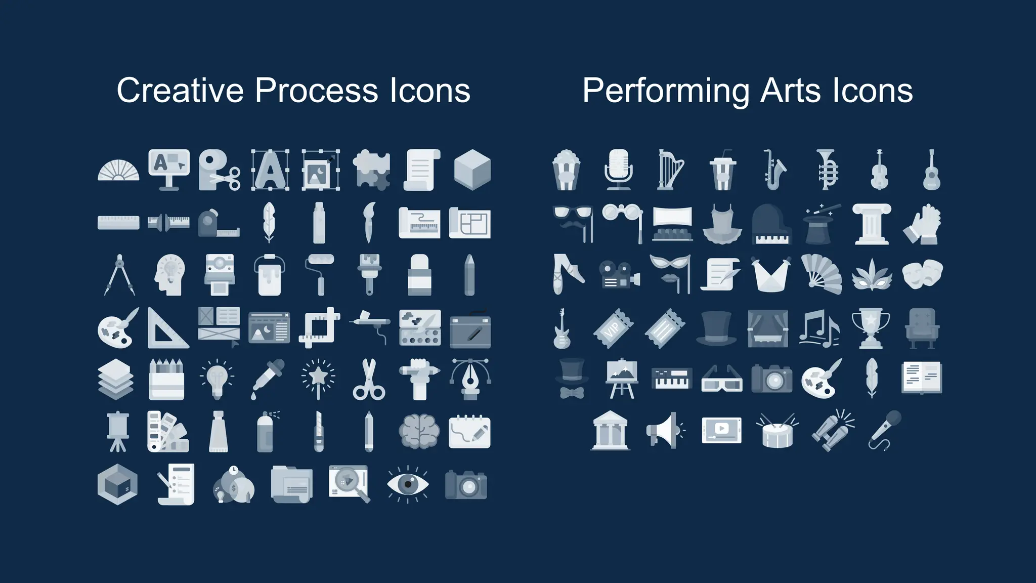 Creative Process Icons Performing Arts Icons
 
