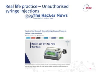 68
Real life practice – Unauthorised
syringe injections
 