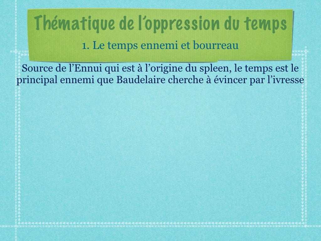 Le Spleen De Paris Résumé Par Chapitre