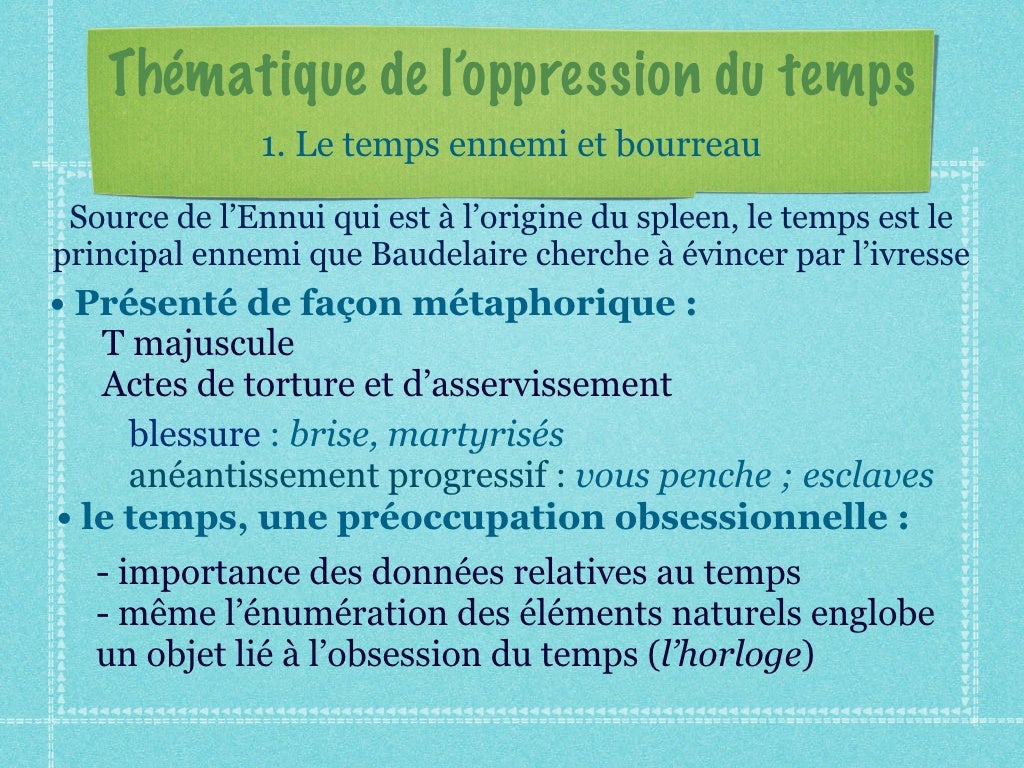 Le Spleen De Paris Résumé Par Chapitre