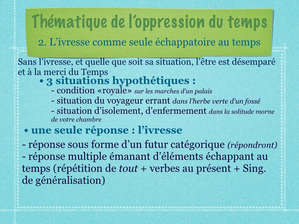 Le Spleen De Paris Résumé Par Chapitre