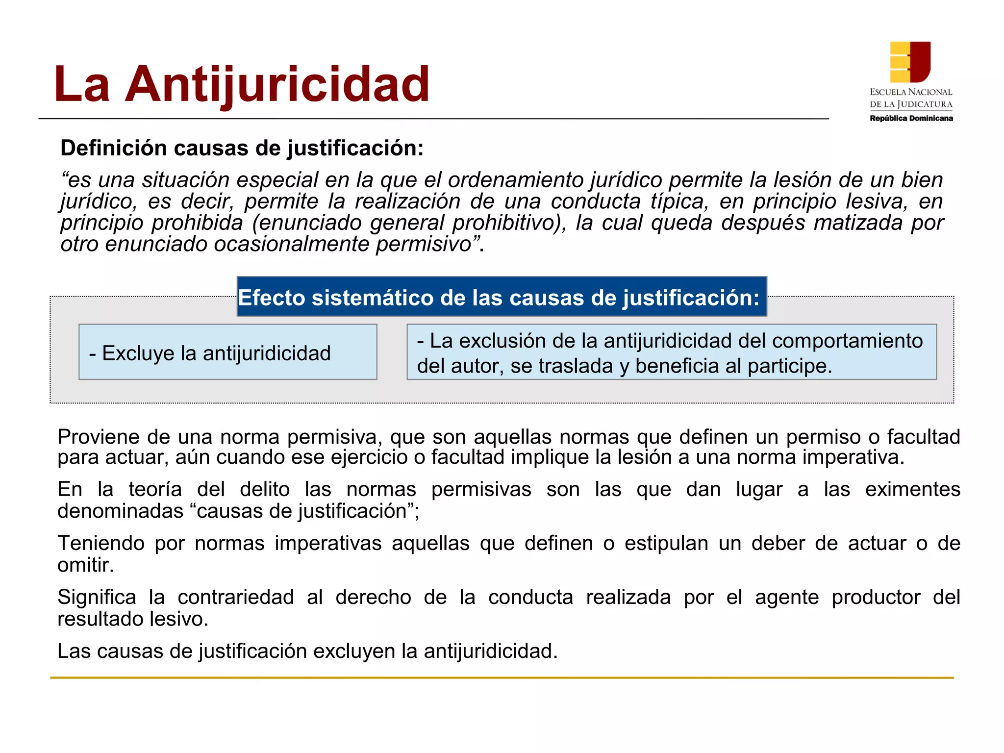 ENJ-2-301: Presentación Módulo VII: Antijuricidad y Justificación Curso