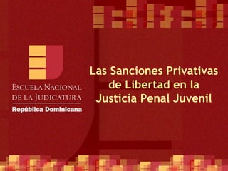 Las Sanciones Privativas de Libertad en la Justicia Penal Juvenil   