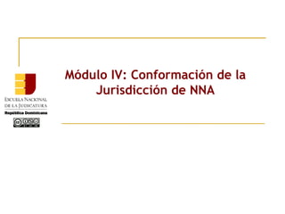 Módulo IV: Conformación de la
Jurisdicción de NNA
 