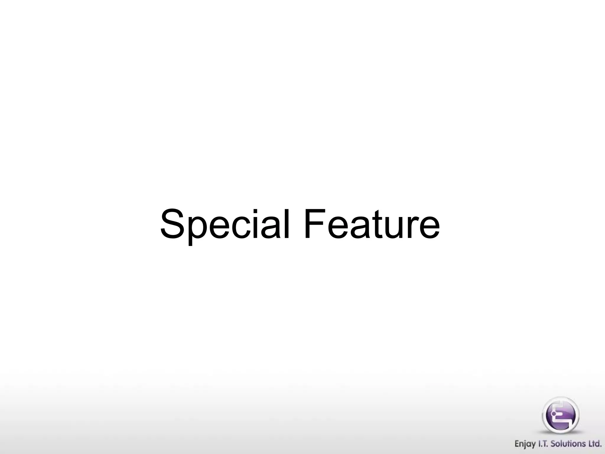 Special Feature
 