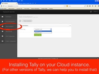 Dashboard to show various system
parameters.
 