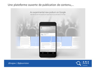 Nouveaux enjeux de distribution du contenu : Facebook Instant Articles, Google AMP,…
 