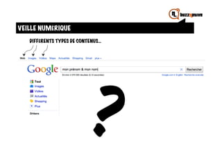 VEILLE NUMÉRIQUE
   DIFFÉRENTS TYPES DE CONTENUS…




                           ?
 