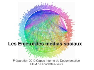 Les Enjeux des médias sociaux


 Préparation 2012 Capes Interne de Documentation
              IUFM de Fondettes-Tours
 