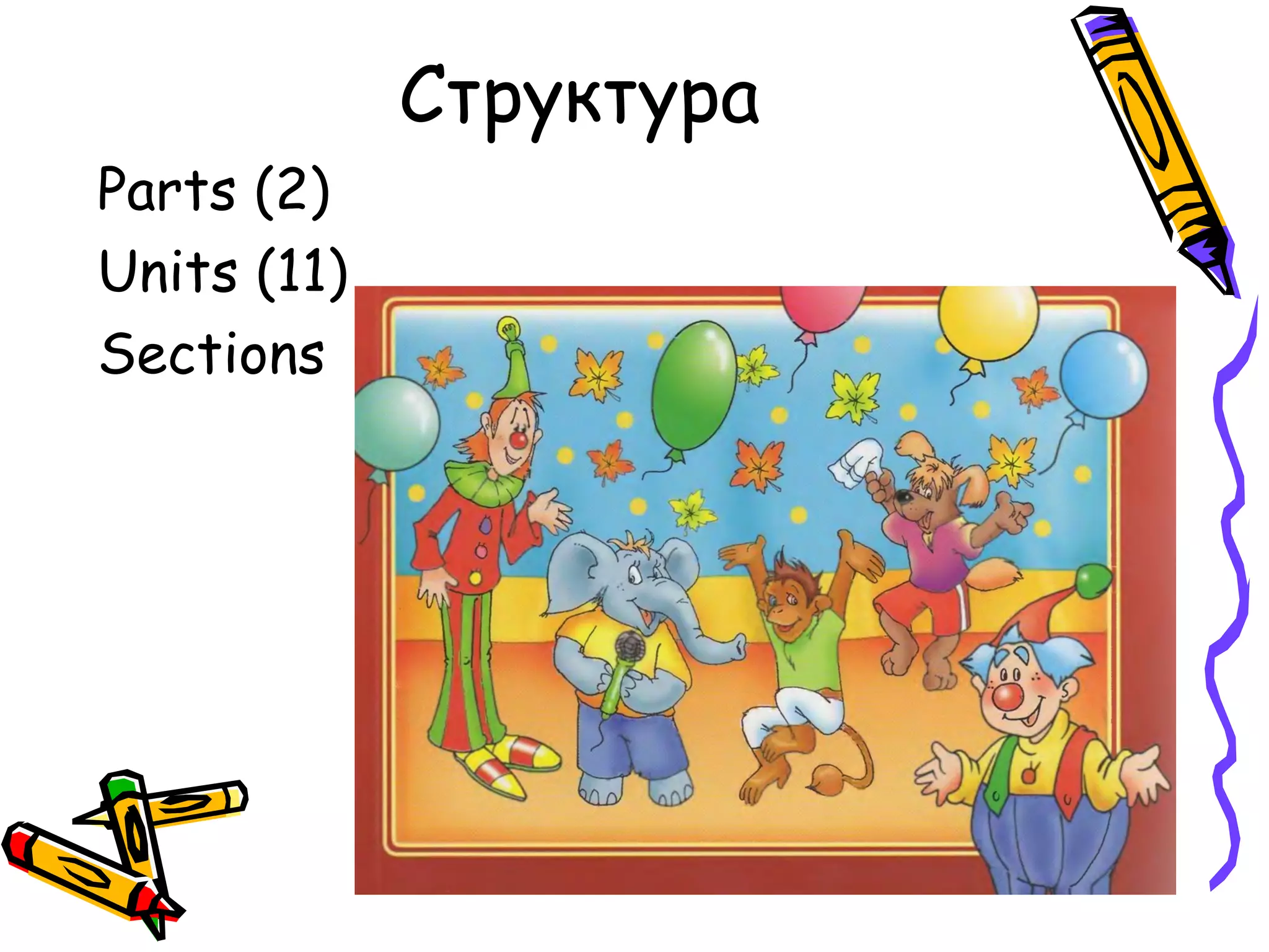 Структура
Parts (2)
Units (11)
Sections