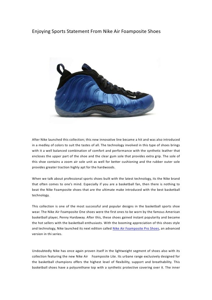 foamposite technology