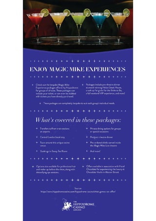 Enjoy magic mike experiences
