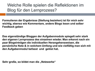 Learning COMMUNITY – das eigene ProfilDie Lernumgebung