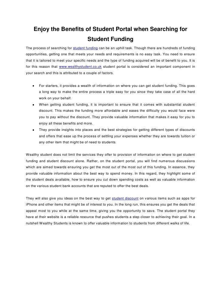 Enjoy The Benefits Of Student Portal When Searching For Student Fundi