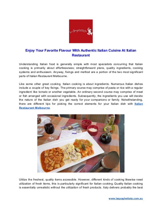 Authentic Italian Cuisine 