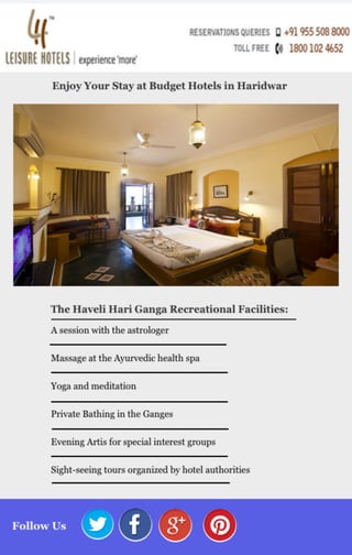 Enjoy Your Stay at Budget Hotels in Haridwar