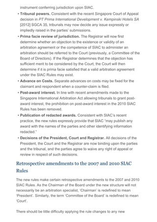 SIAC releases new arbitration rules | PDF