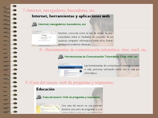 10.- Webquest: investigación mediante internet.




                11.- Descartes: web de matematicas interactivas.
12.-G...