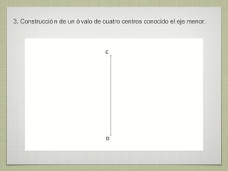 3. Construcció n de un ó valo de cuatro centros conocido el eje menor.
 