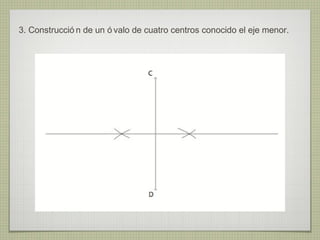 3. Construcció n de un ó valo de cuatro centros conocido el eje menor.
 