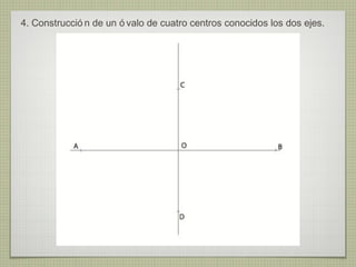 4. Construcció n de un ó valo de cuatro centros conocidos los dos ejes.
 