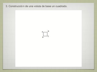 3. Construcció n de una voluta de base un cuadrado.
 