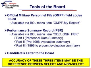Selection Board Brief FY15-16 | PPTX
