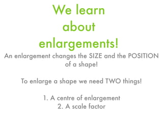 Enlargements - Ray Method | KEY