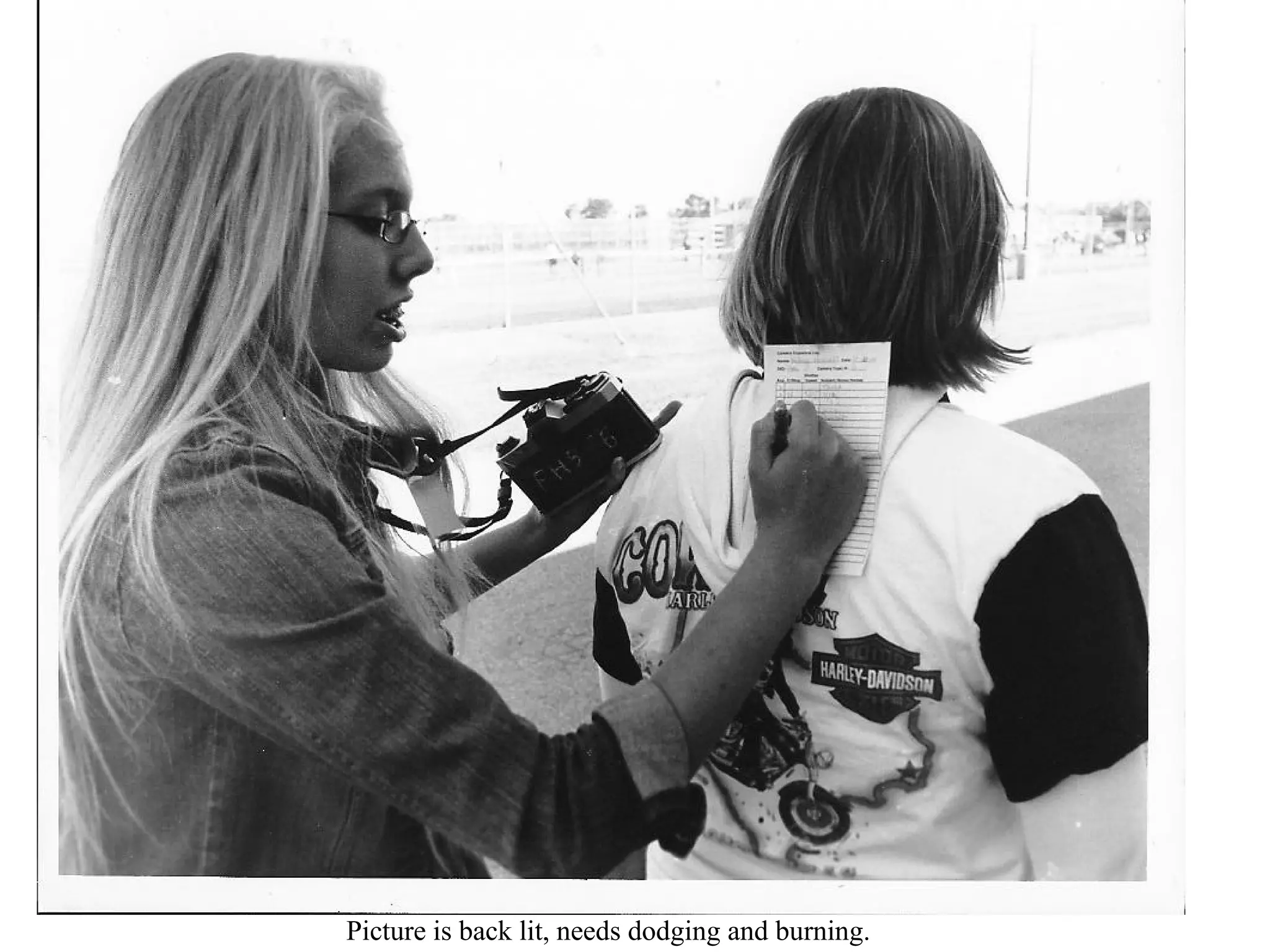 Entire image with negative edge showing. Dotted line simulates an 8x10 crop.

 