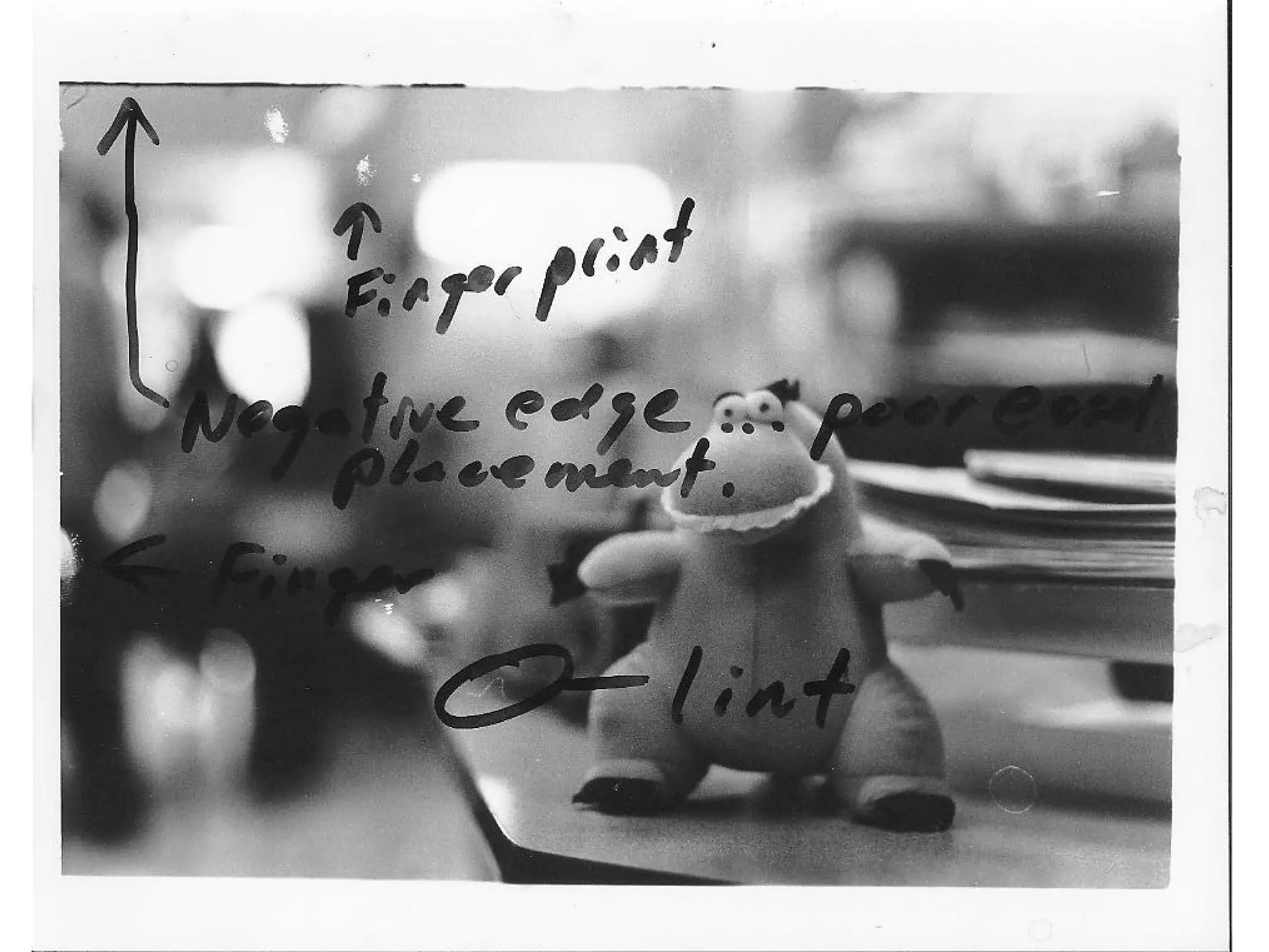 • Both of these
prints suffered
from paper
fog OUTSIDE
of the
darkroom
(opening the
black bag in
the light).

 