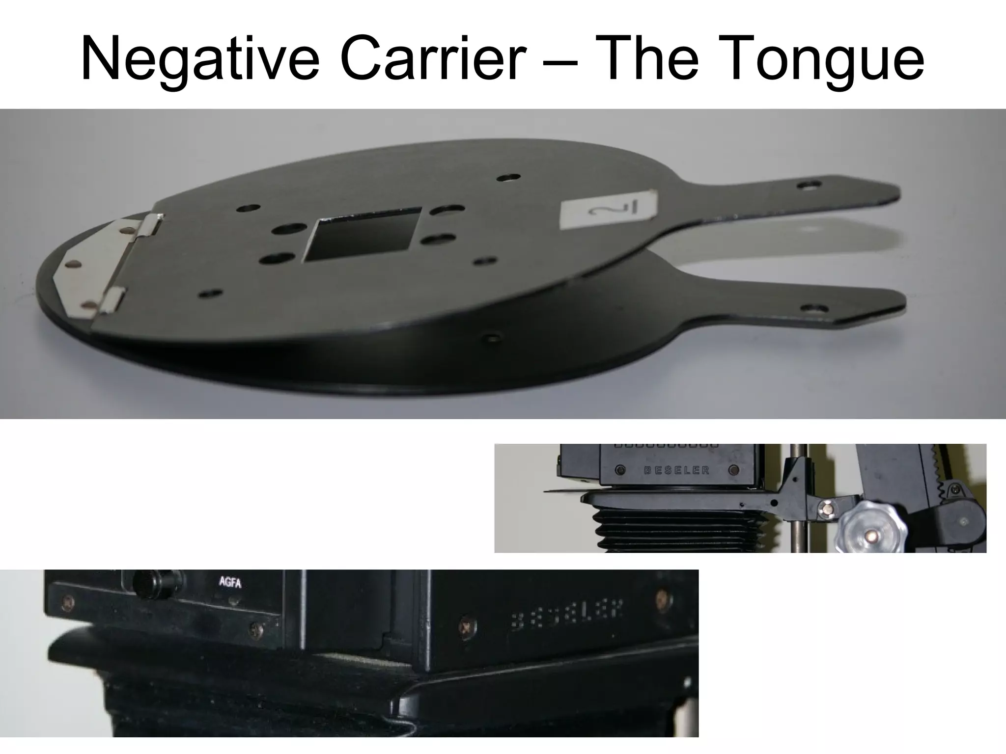 The parts of…

Negative Carrier – Open
Lamp House to remove.

 