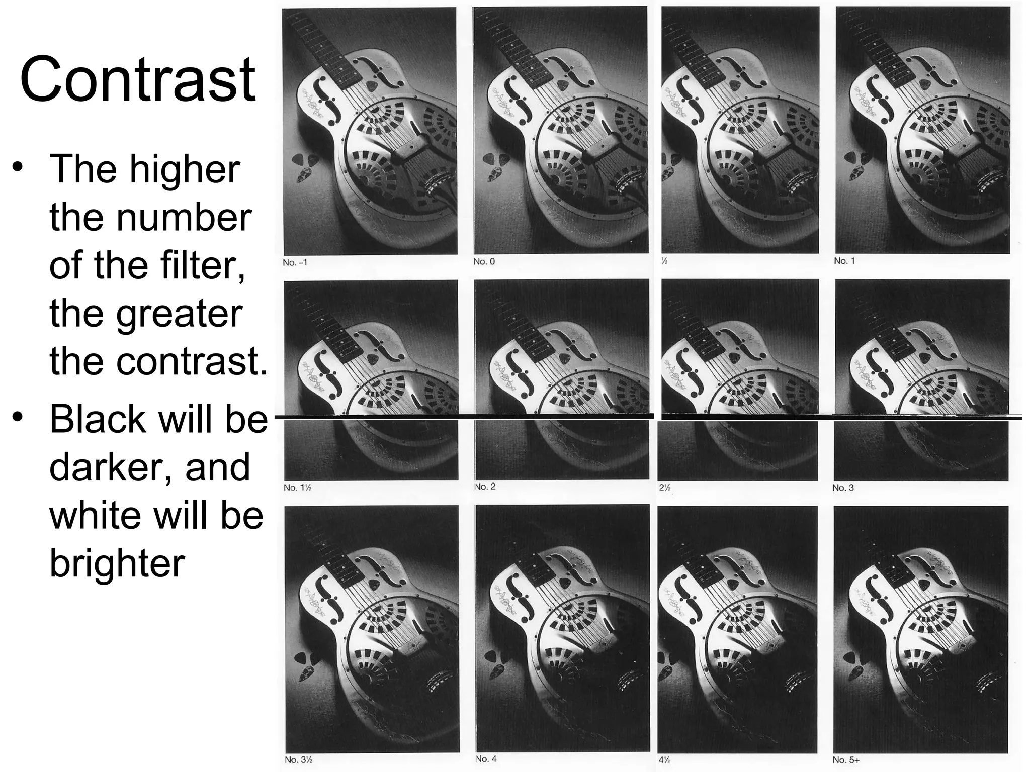 Contrast
• The difference in the black tones and
white tones in your picture. The higher
contrast, the greater the difference.

20.8

 