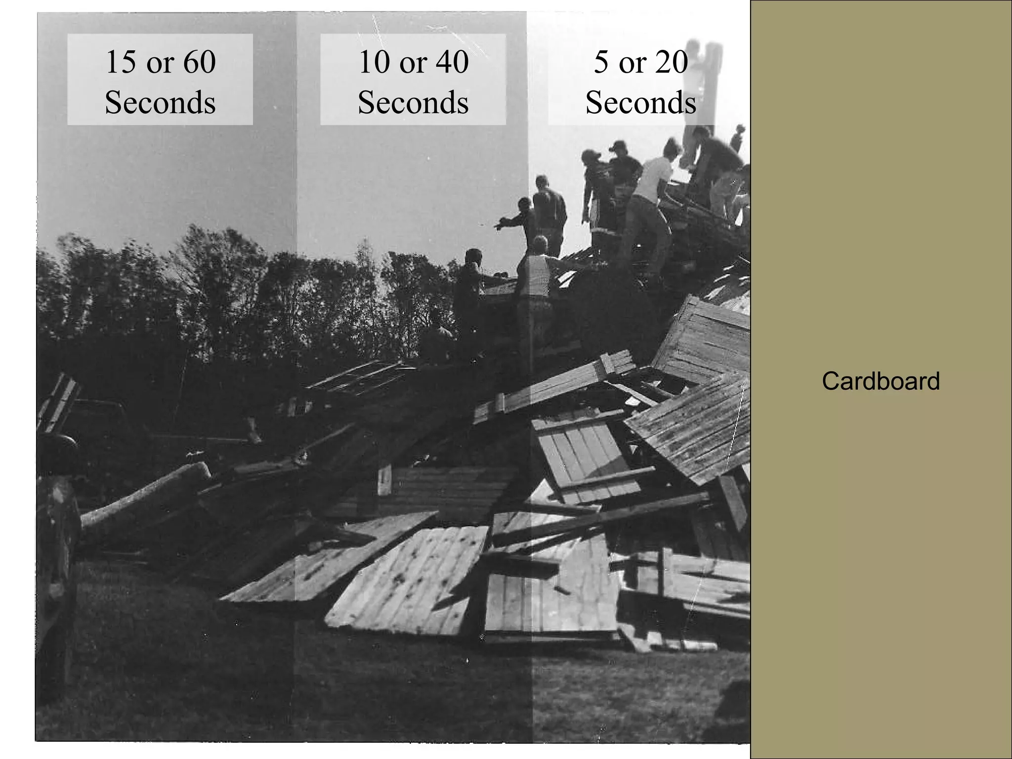 10 or 40
Seconds

5 or 20
Seconds

Cardboard

 