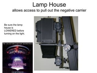 The parts of…

Lamp House Knob –
aka Negative Stage Knob

 