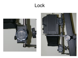 The parts of…

Enlarger Lock – Should
usually be left loose.

 