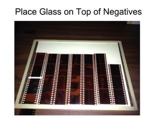 Glass pane for contact sheet print

 