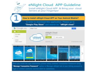 eNlight Cloud App To Manage Cloud Hosting Servers