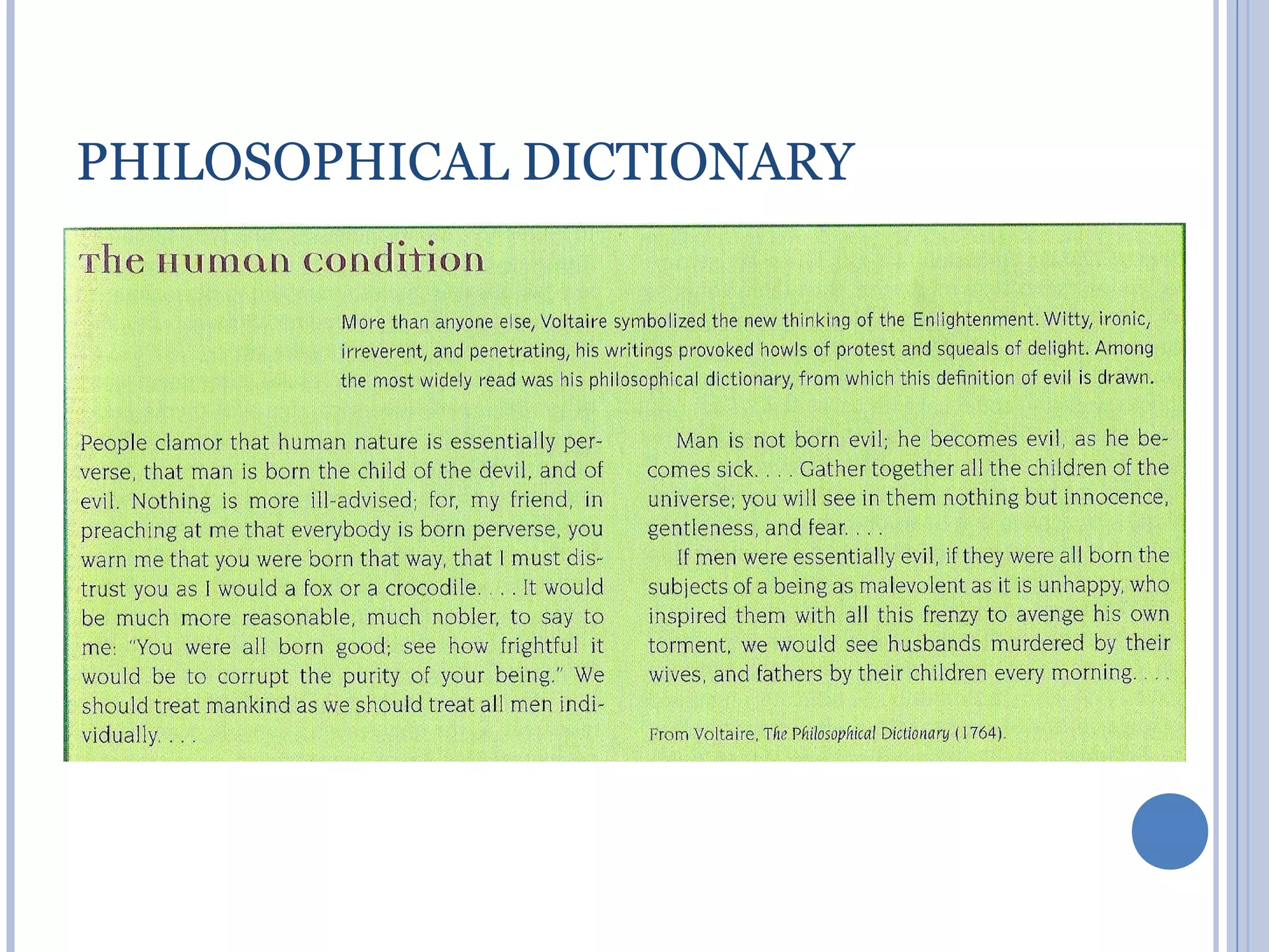 PHILOSOPHICAL DICTIONARY
 