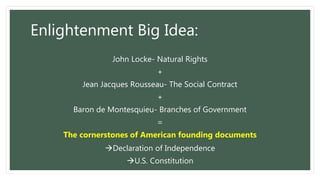 enlightenment ideals in the declaration of independence