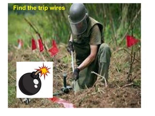 Find the trip wires
 
